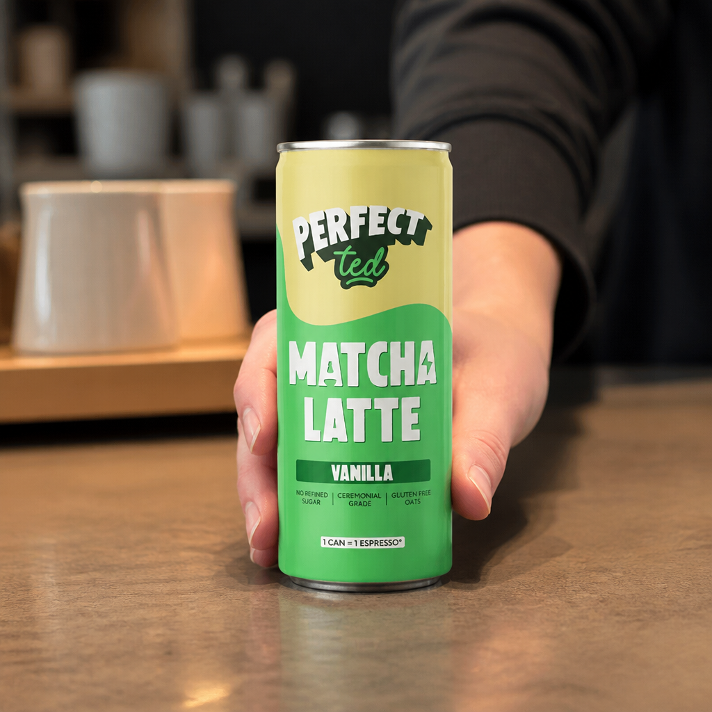 Matcha Latte Vanilla Soft Drink 250ml Slim Can 12 Pack