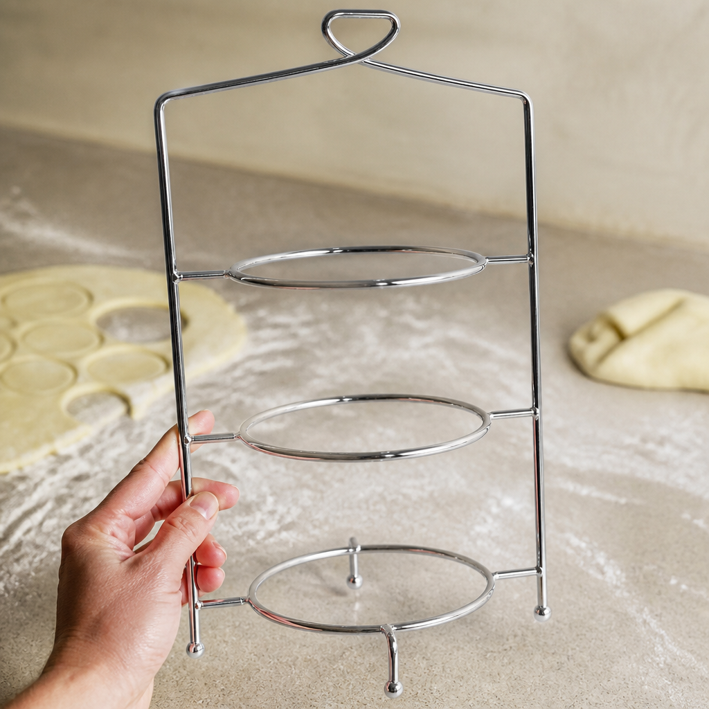 Commercial Three Tier Cake Stand 260mm Stainless Steel
