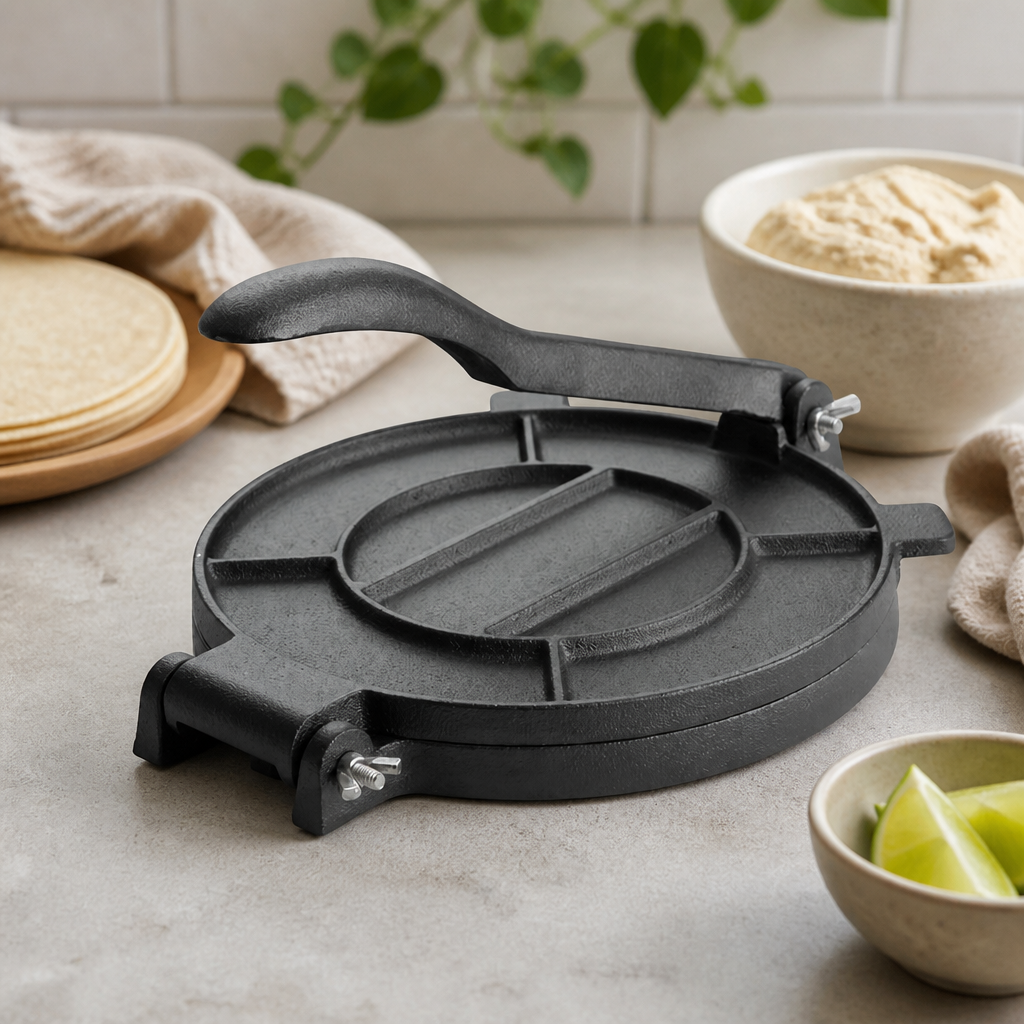 200mm Commercial Cast Iron Tortilla Press for Food Service