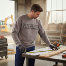 Premium Heavyweight Crew Sweatshirt with Zipped Pockets and Durable Elbow Patches for Comfort and Tough Jobs