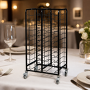 Commercial 24-Shelf Clearing Trolley with Braked Castors