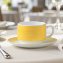 Commercial Brush Saucers Yellow 140mm Pack of 48