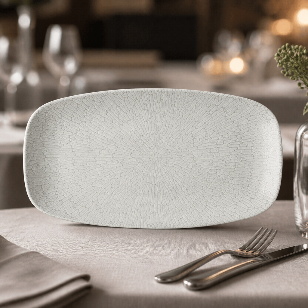 Commercial Oblong Plates 355x189mm Thermal Shock Resistant 6 Pack