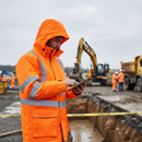 Premium High Visibility Unlined Jacket with 3M Reflective Tape and Waterproof Pocket