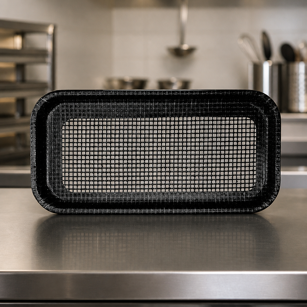 Perforated Trays 19x140mm Non-Stick Commercial Cooking 2 Pack