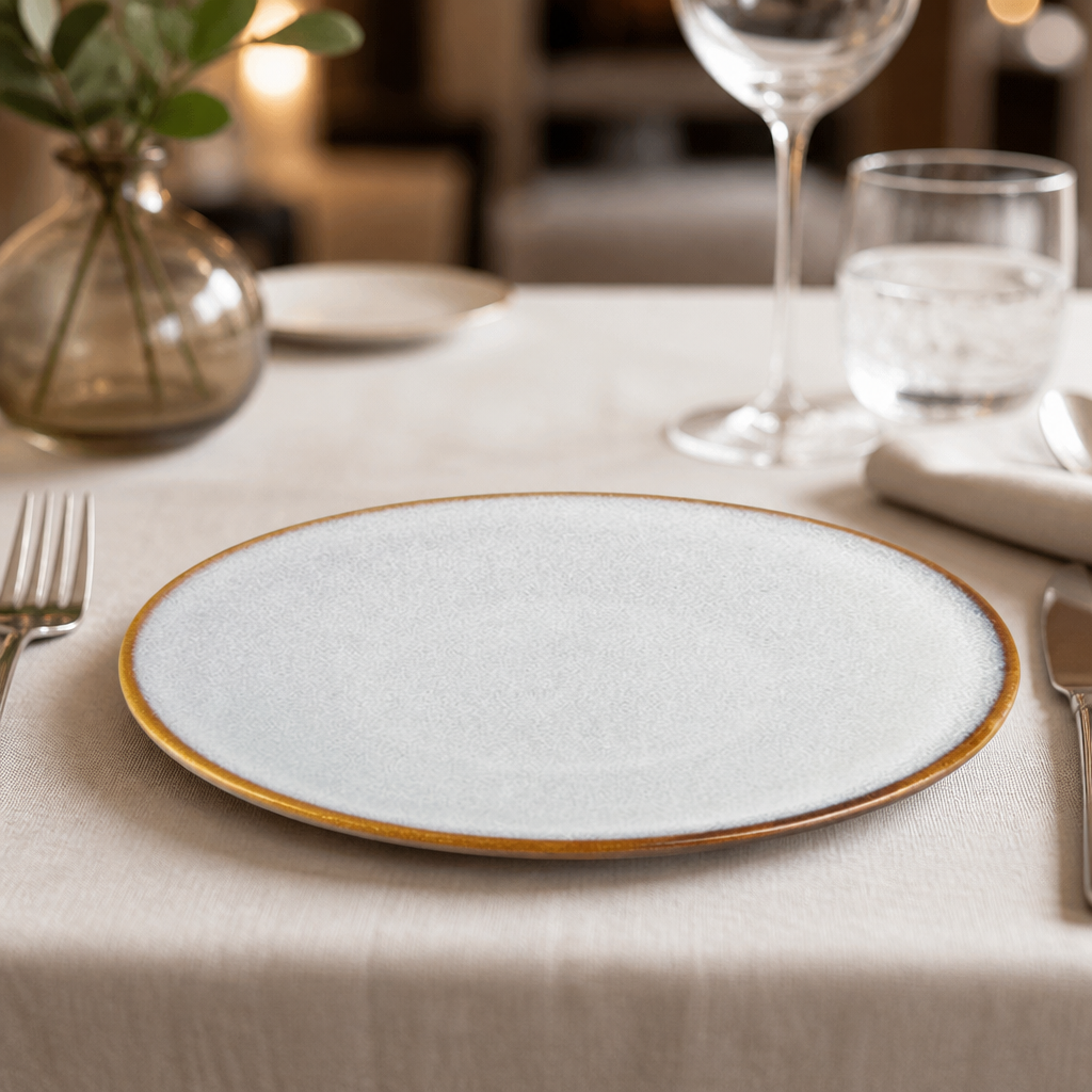 Commercial Coupe Plates 180mm Grey Porcelain - 6 Pack