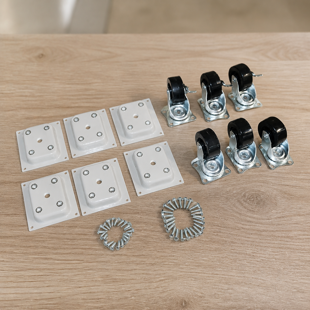 Commercial Chest Freezer Castor Set with Fixings - Pack of 6