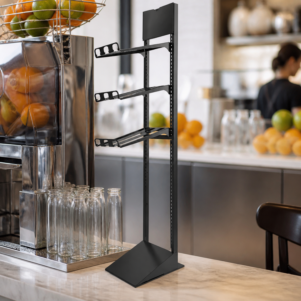 Commercial Bottle Rack Display for Juice Bottles 1885mm High