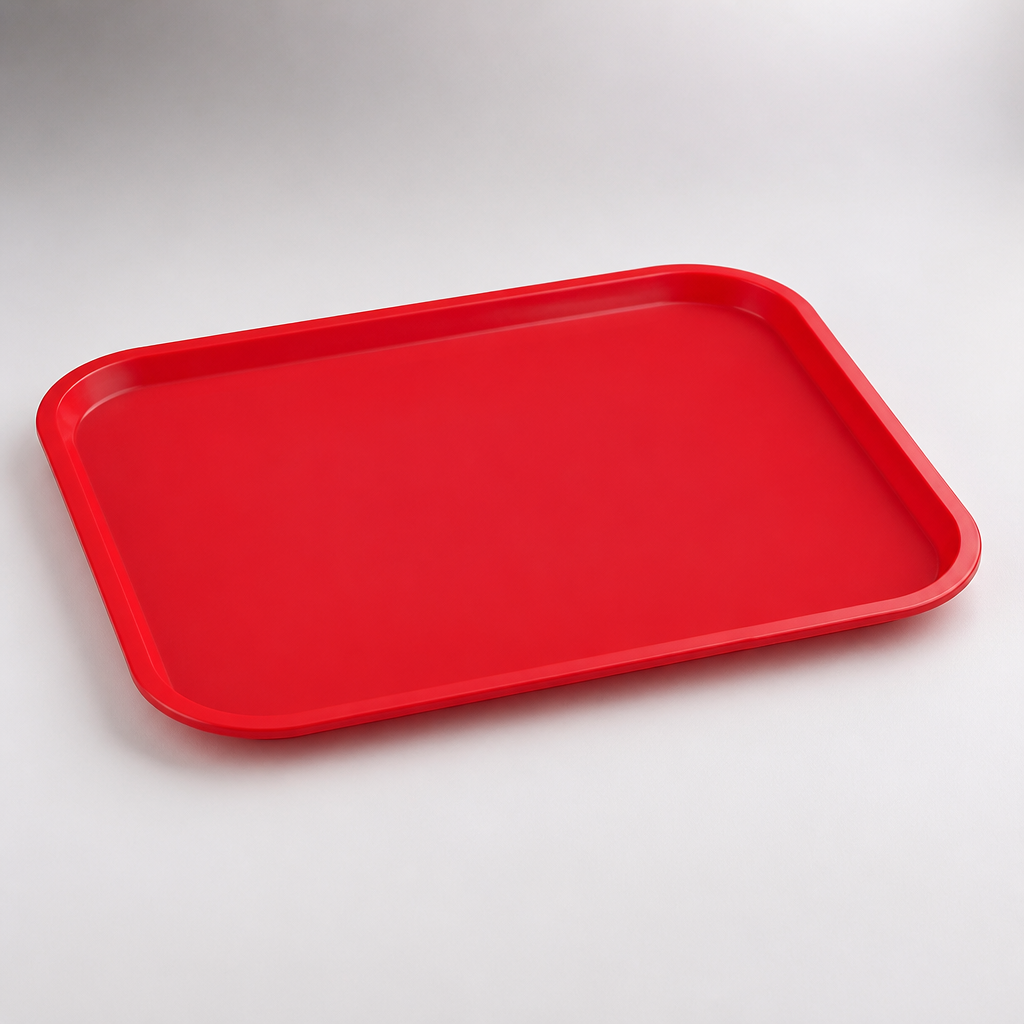 Commercial Rectangular Plastic Tray 300x410mm Red