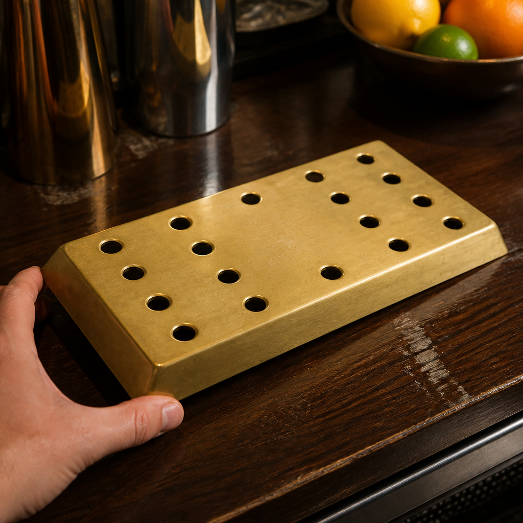 Commercial Brass Drip Tray 455mm for bar setup