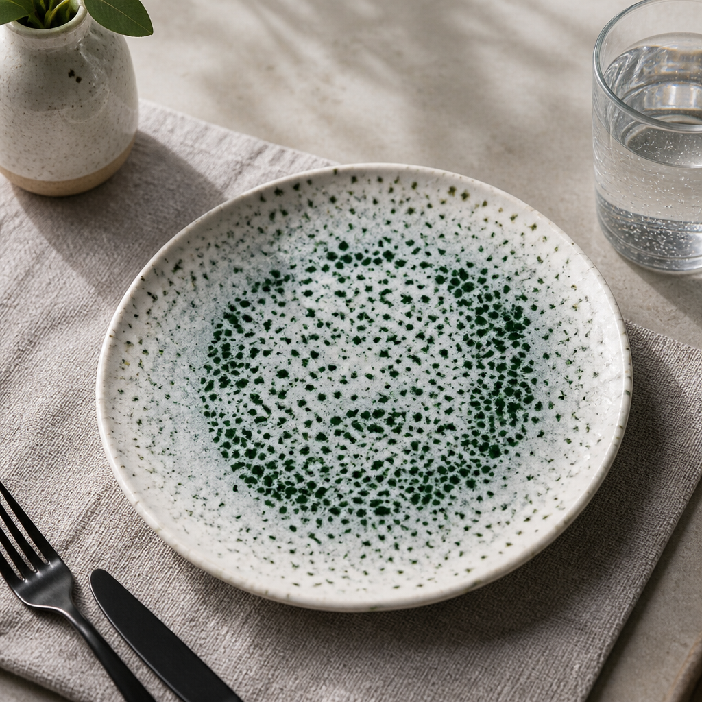 Commercial Organic Round Plates 186mm Green 12 Pack