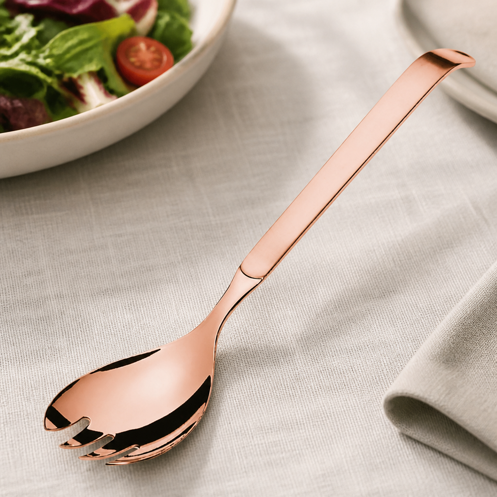 Large Salad Forks Copper Finish 6 Pack Catering Cutlery