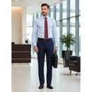 Premium Navy Trousers with Regular Leg Fit, Available in Sizes 28-44 for Comfort and Style