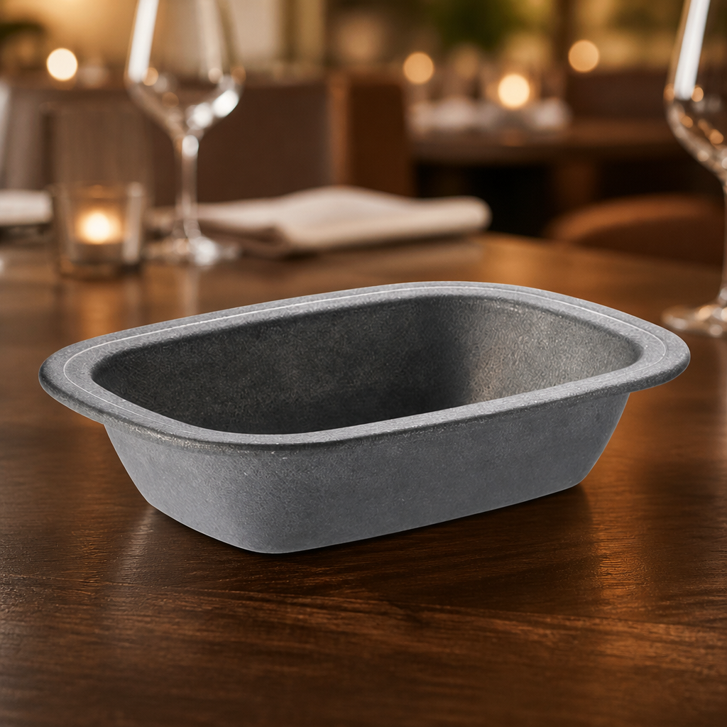 Commercial Vintage Steel Pie Dishes 200x140mm 6 Pack
