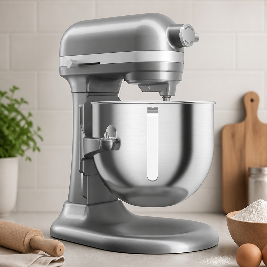 Commercial Countertop Mixer 6.6Ltr 11 Speed Silver Finish