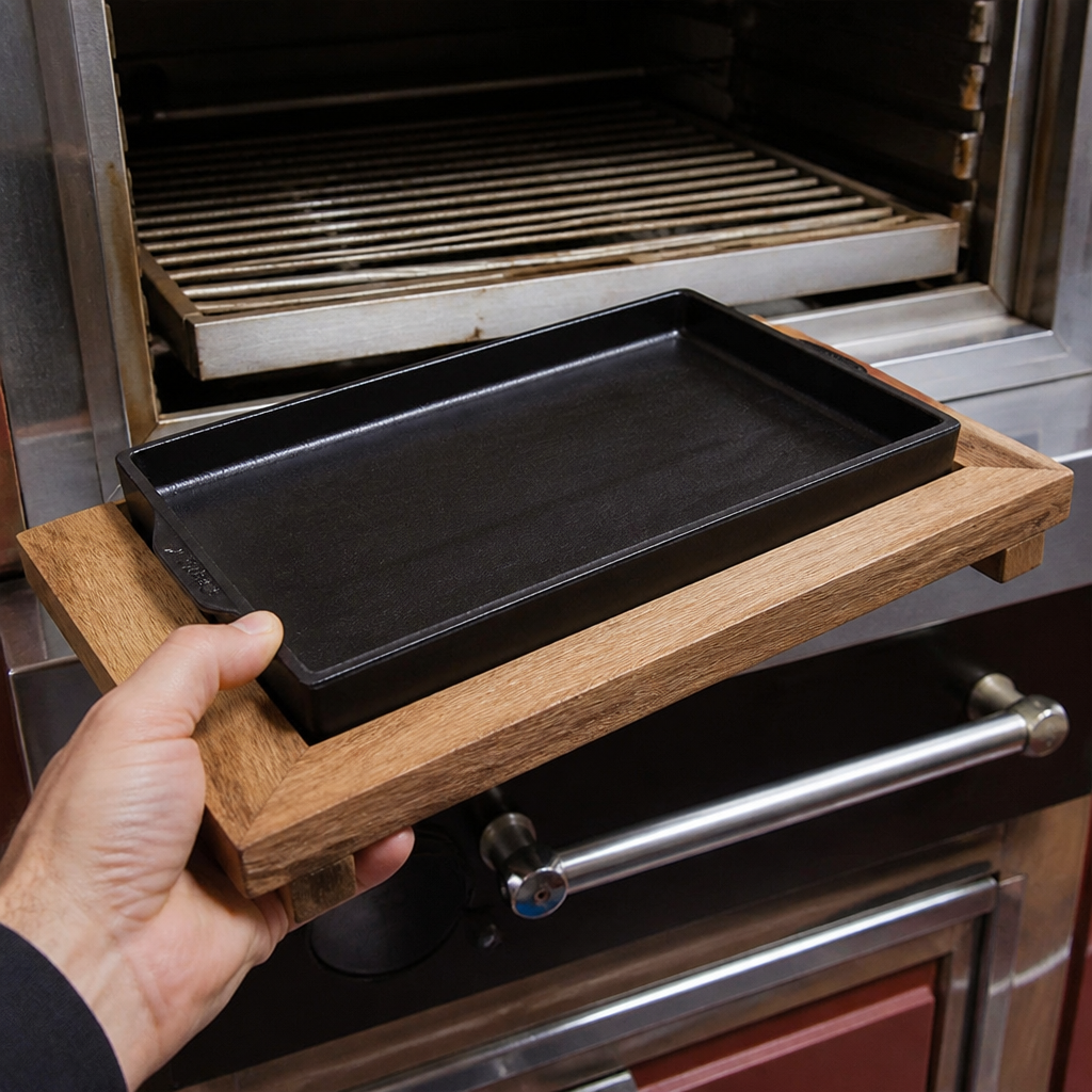 Wooden trivet 530x220mm for commercial charcoal ovens