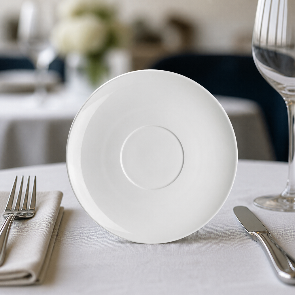 Commercial porcelain plates 279mm, 12 pack, dishwasher safe