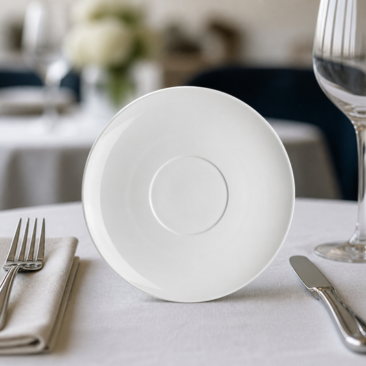 Commercial porcelain plates 279mm, 12 pack, dishwasher safe