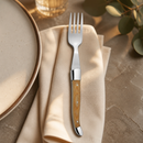 Commercial Steak Forks Set of 6 with Pakka Wood Handles