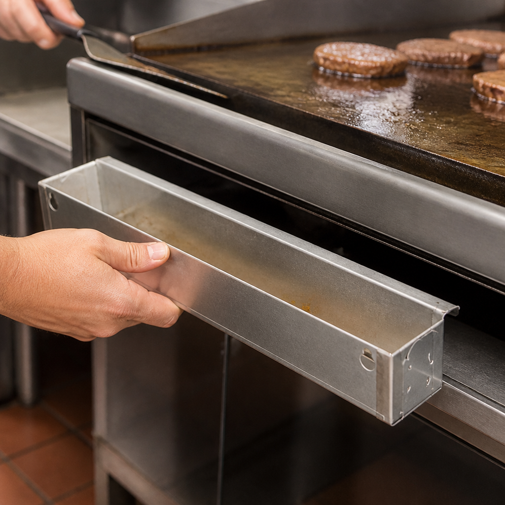 Heavy duty commercial drip tray for griddle 270g