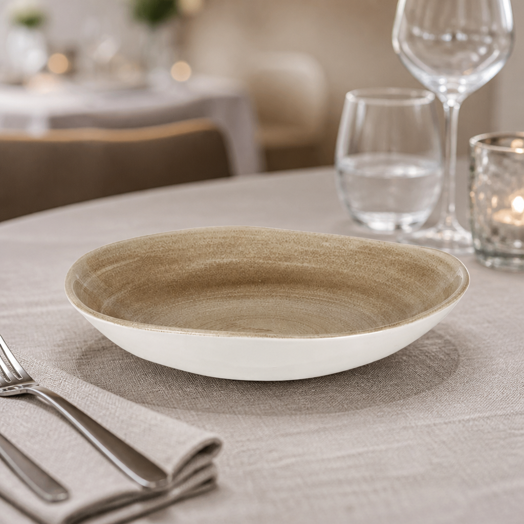 Commercial Round Bowls 253mm Antique Organic Taupe 12 Pack
