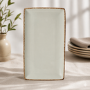 Commercial Brown Dapple Rectangle Plates Set of Three 6 Pack