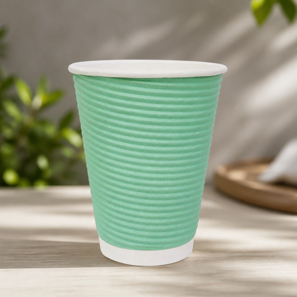 Commercial Disposable Coffee Cups 225ml Turquoise 500 Pack