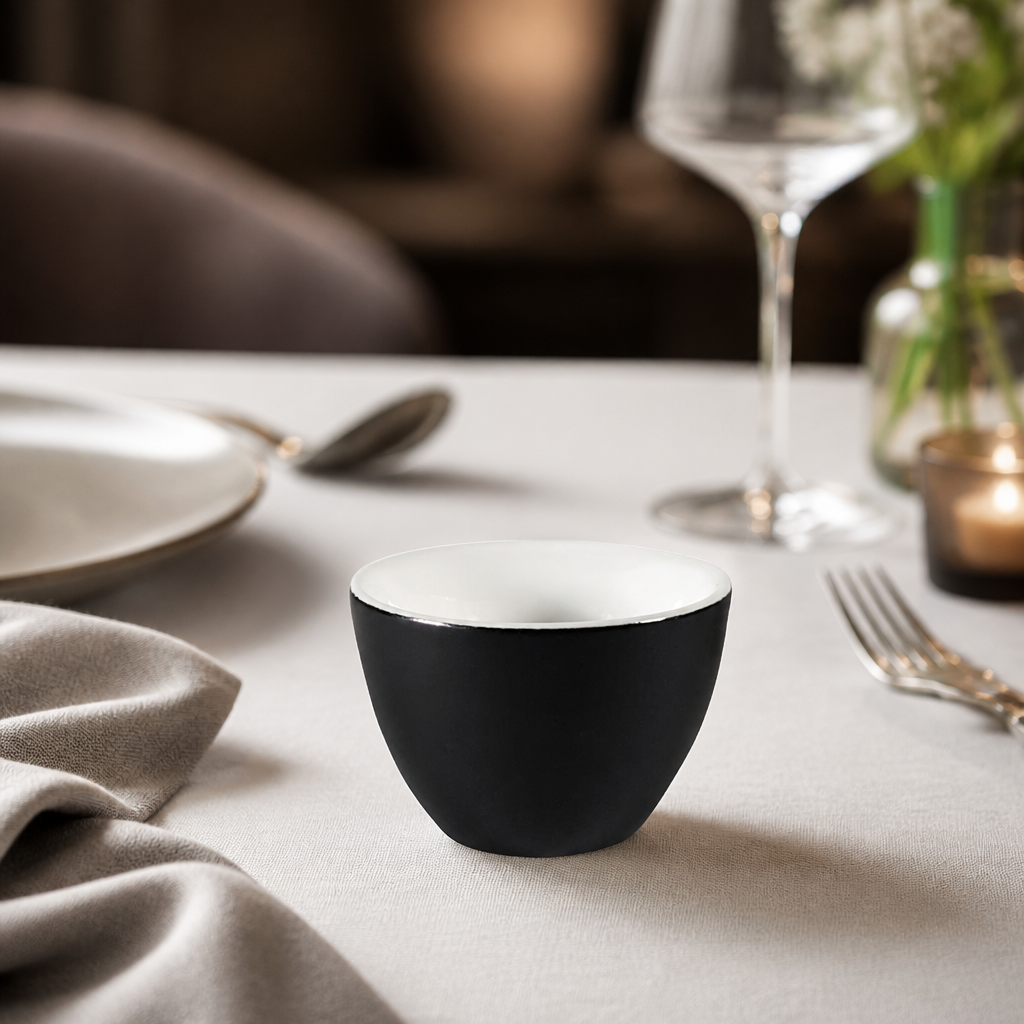 Commercial Sugar Bowls 70mm Ash Black 6 Pack for Catering