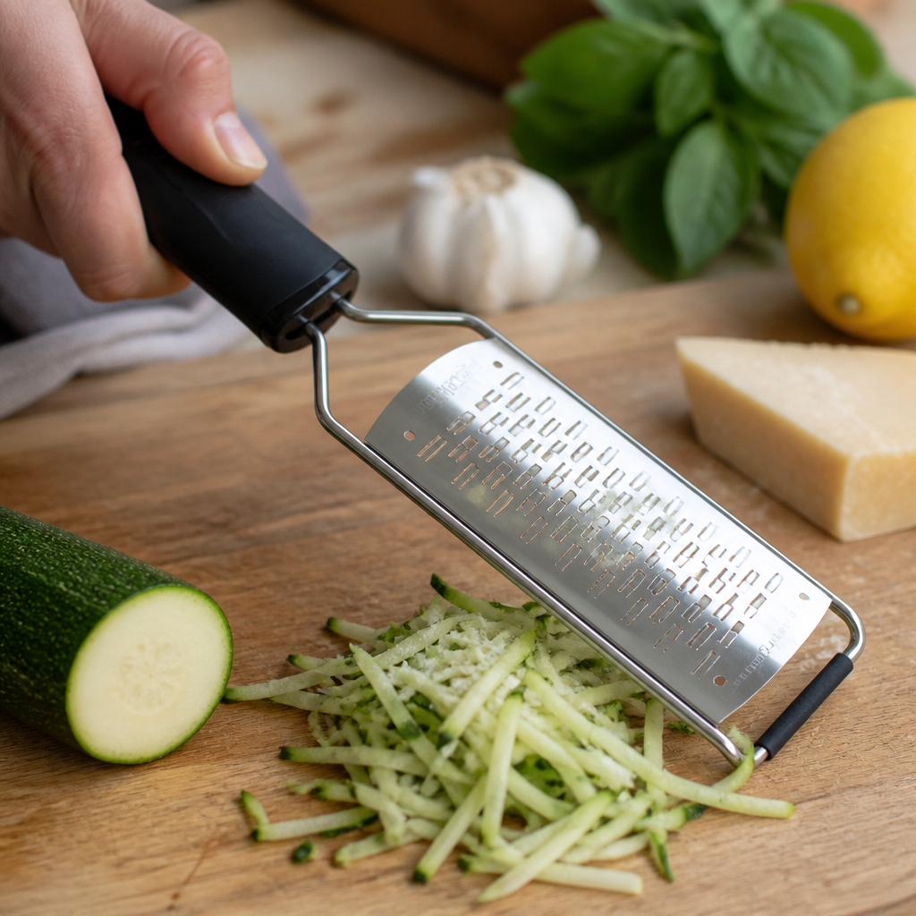 Commercial Gourmet Ribbon Grater with non-slip handle
