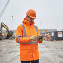 Premium High Visibility Waterproof Jacket with Breathable Fabric and Underarm Ventilation, EN471 Class 3:2 & EN343 Class 3:3 Compliance