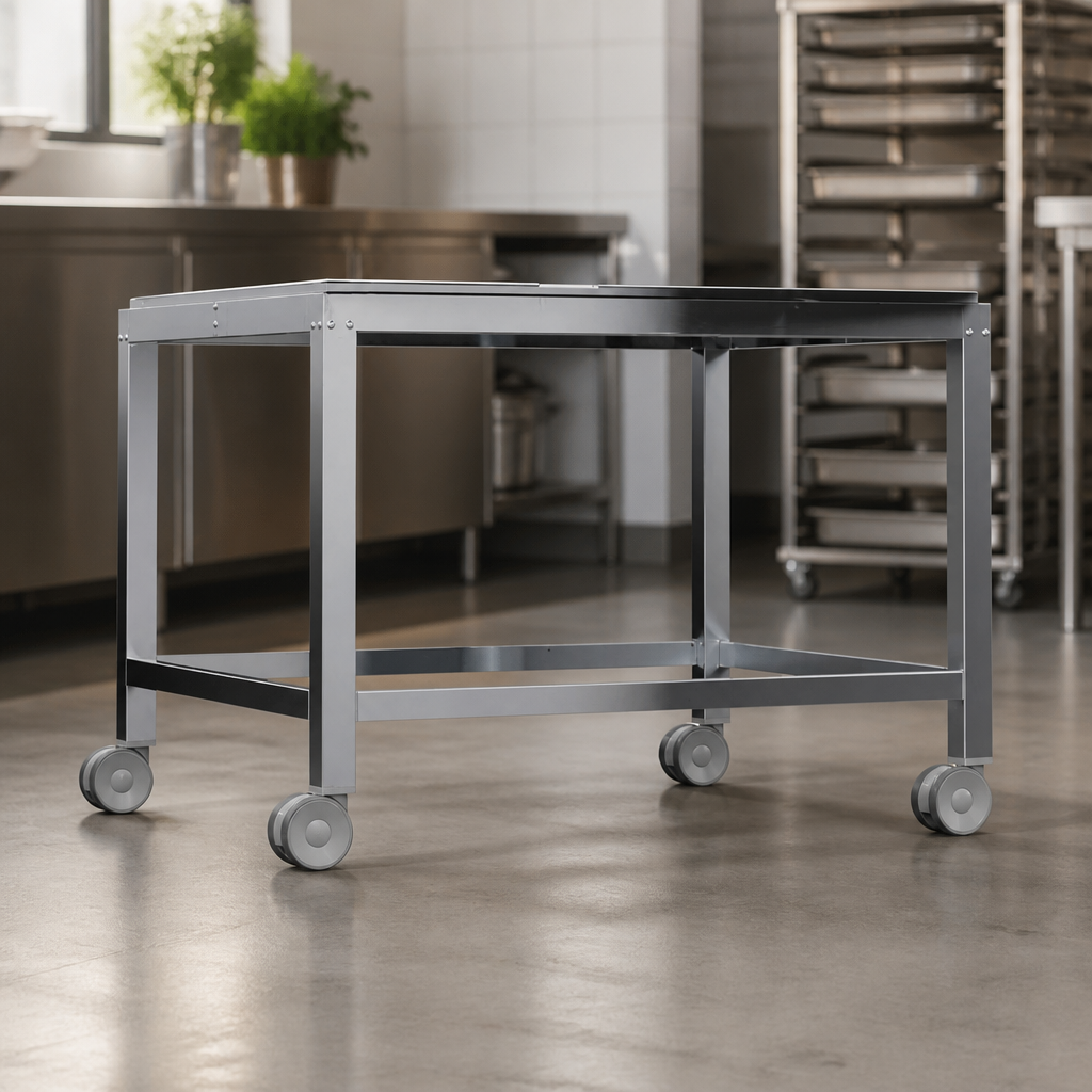 Commercial 2/1 GN Stand with Adjustable Castors Stainless Steel