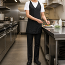 Commercial V-Neck Bib Apron 698mm x 838mm Black