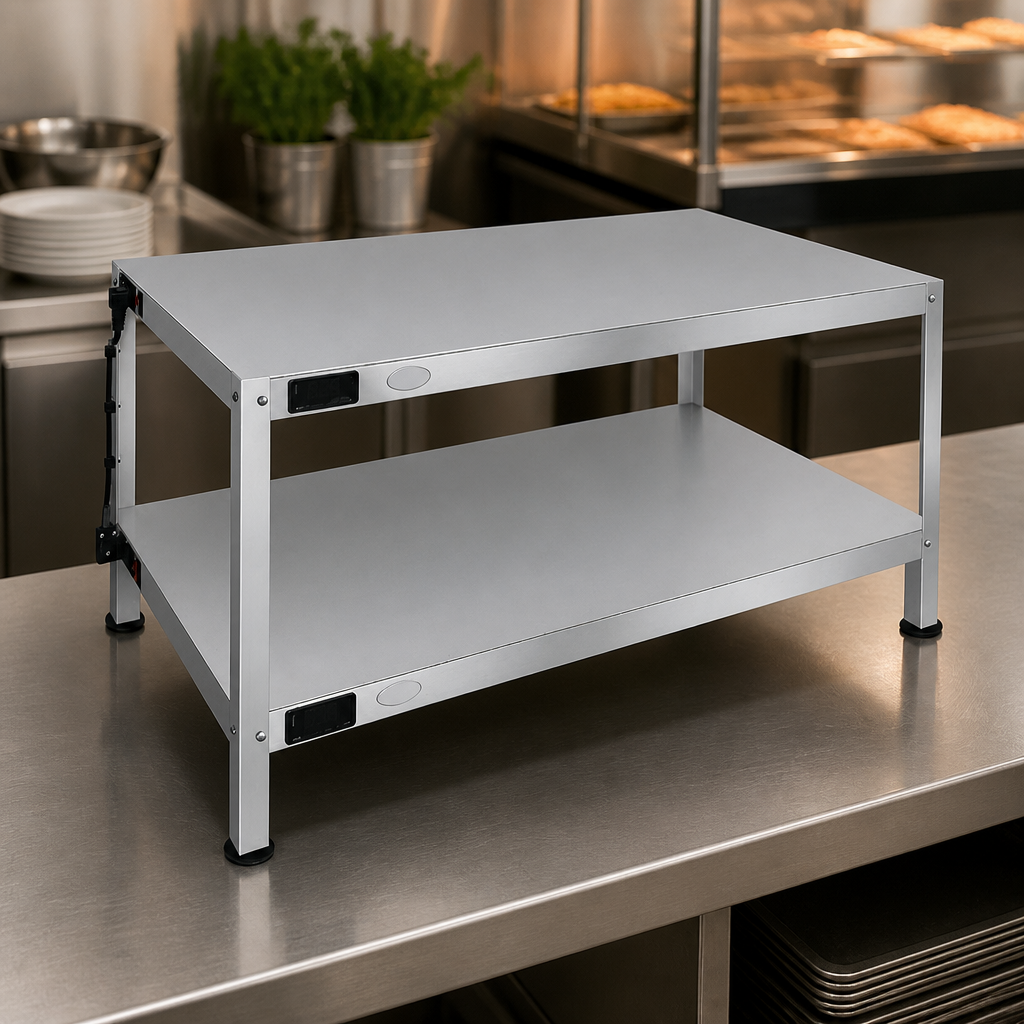 Commercial Heated Display Shelf 2 Shelves 1125mm Width