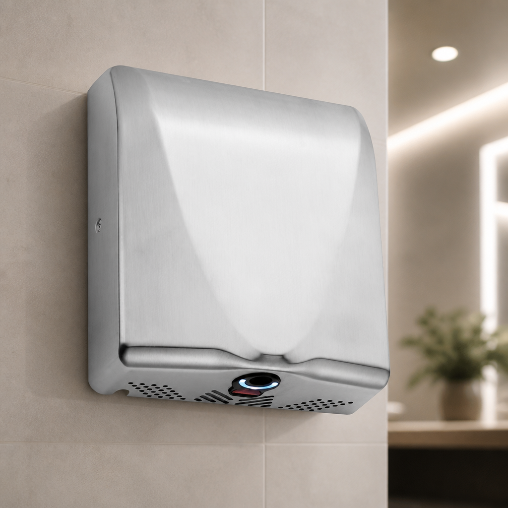 Commercial HEPA Hand Dryer 1kW Stainless Steel Slim Design