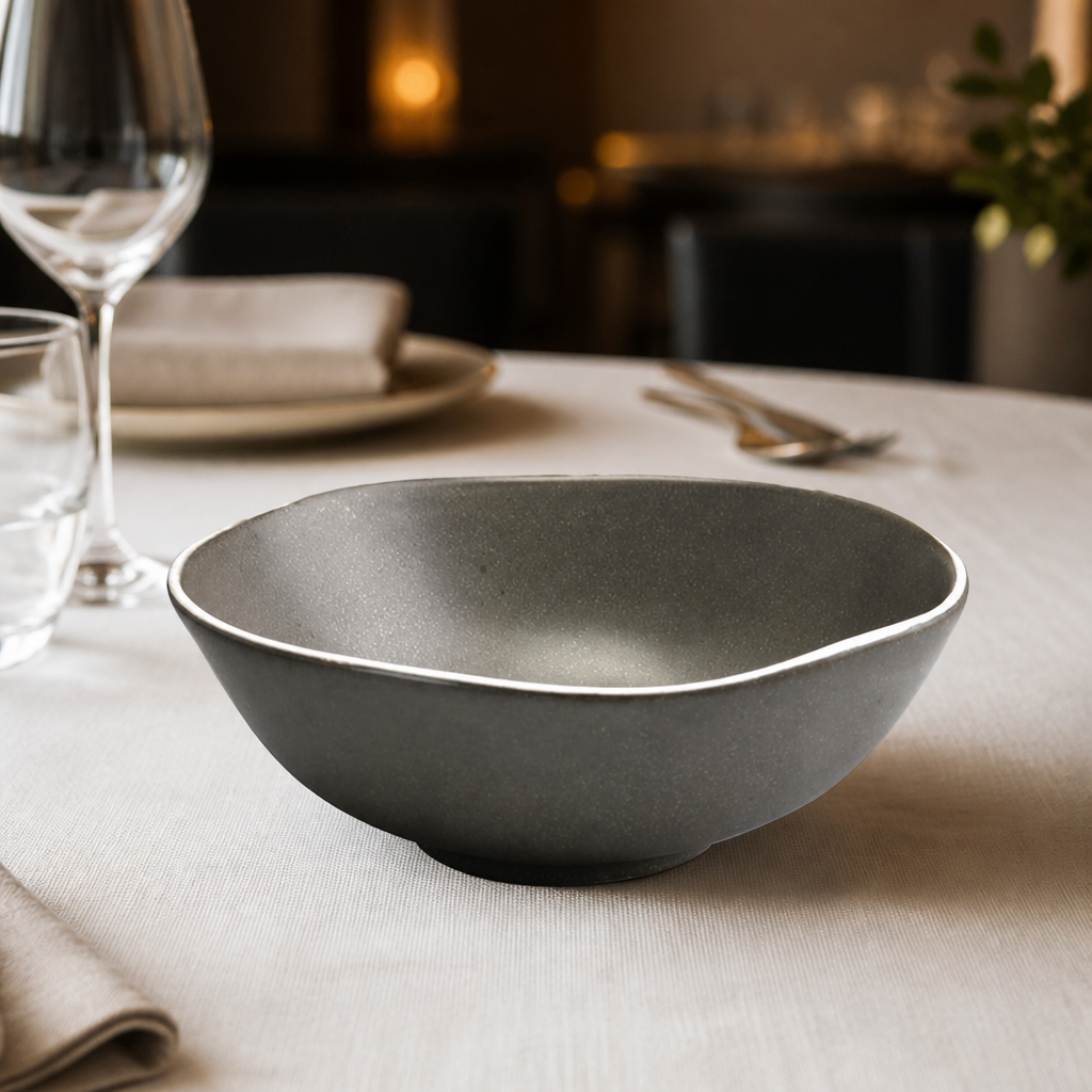 Charcoal Deep Ramen Bowls 210mm - 6 Pack Commercial Dinnerware