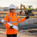 Premium High Visibility Ladies Jacket in Bright Orange with Storm Protection Features for Enhanced Safety
