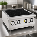 4 Zone Commercial Induction Hob 2 x 3kW Electric Cooktop
