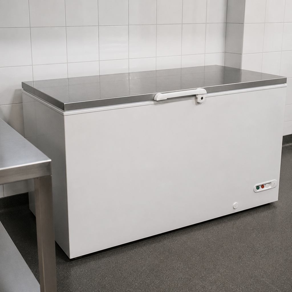 504L Commercial Chest Freezer with Lockable Stainless Steel Lid