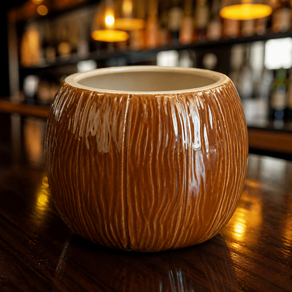 500ml ceramic coconut tiki mug for commercial barware