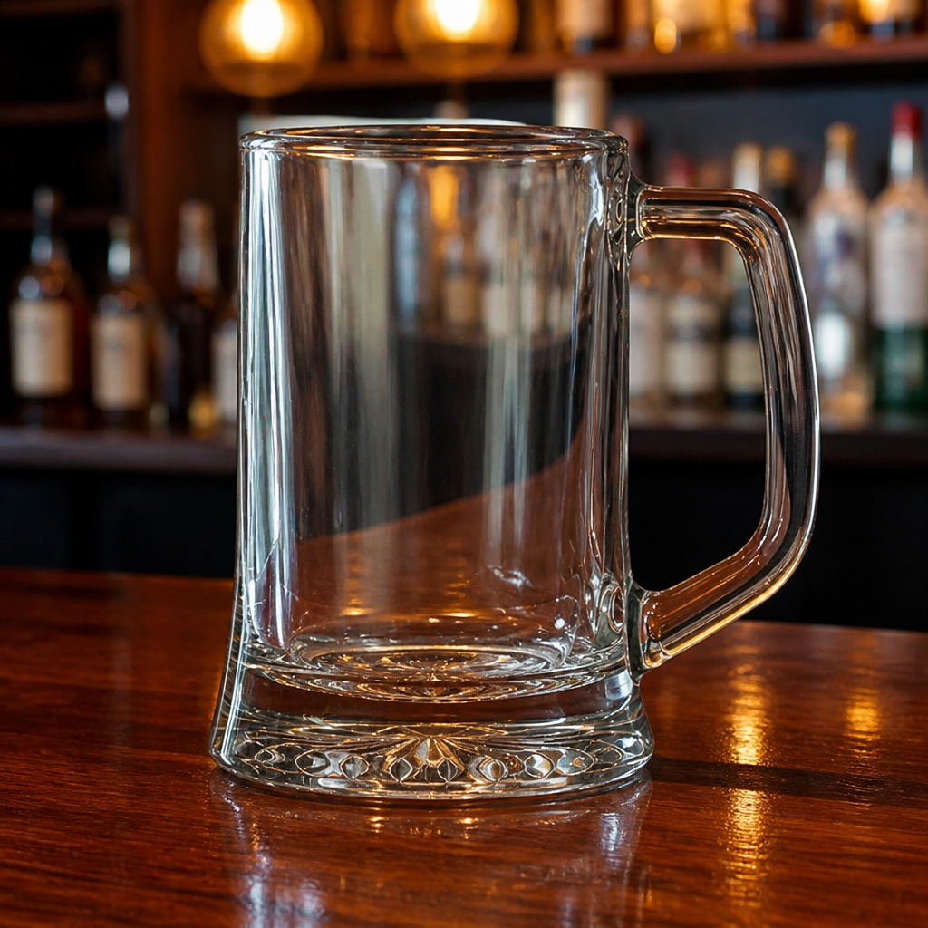 Commercial Beer Mugs 0.5 Pint 280ml Nucleated Glass 6 Pack