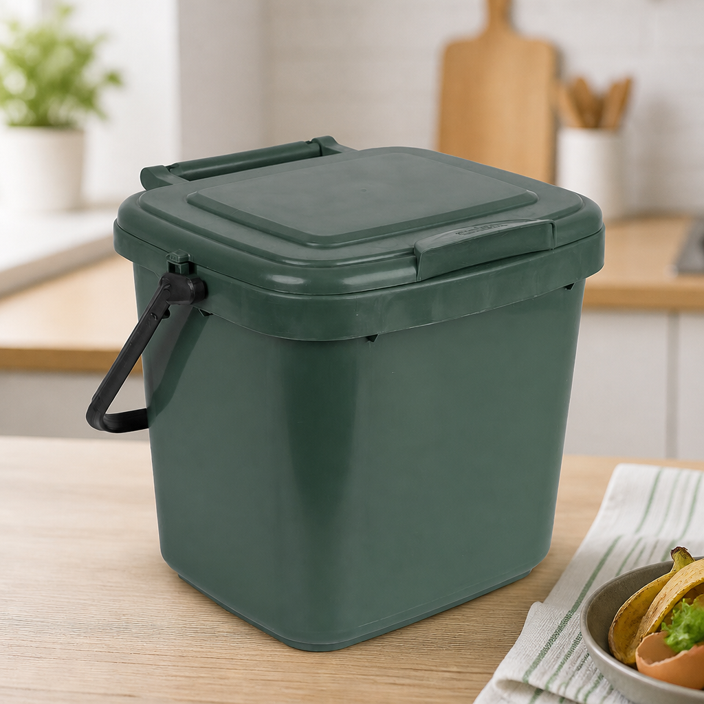 Commercial Food Waste Caddy 7Ltr Recycling Bin Green