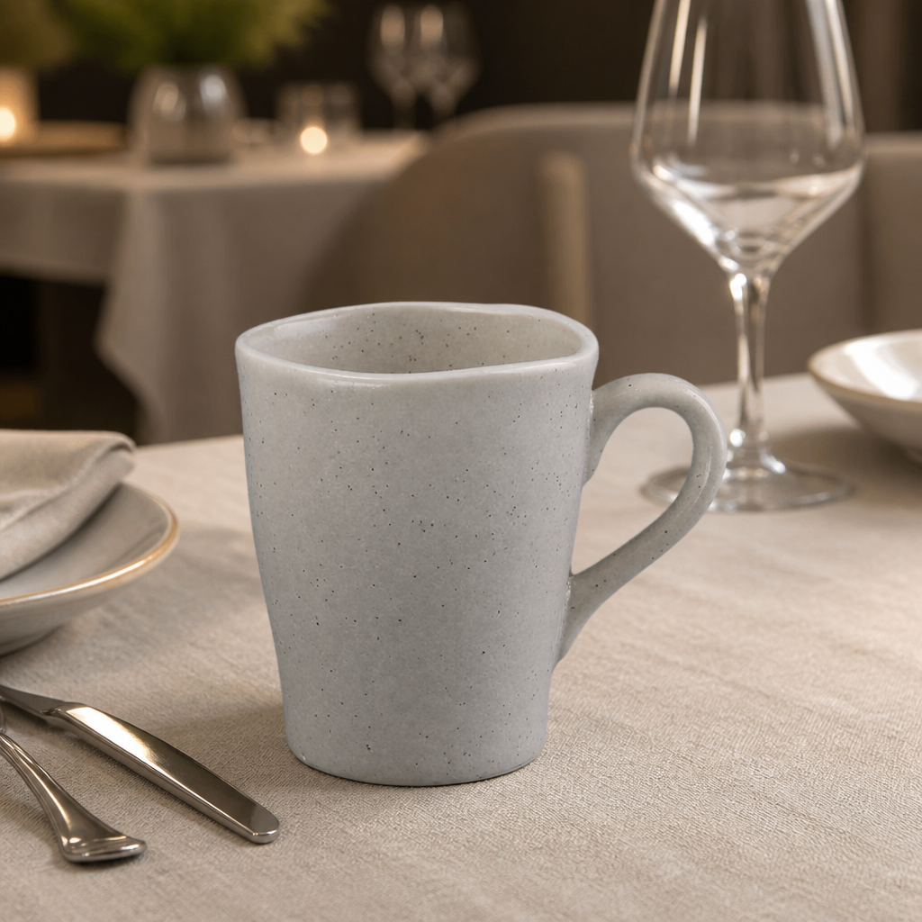 Commercial Chia Mugs 340ml Sand Colour 6 Pack Porcelain