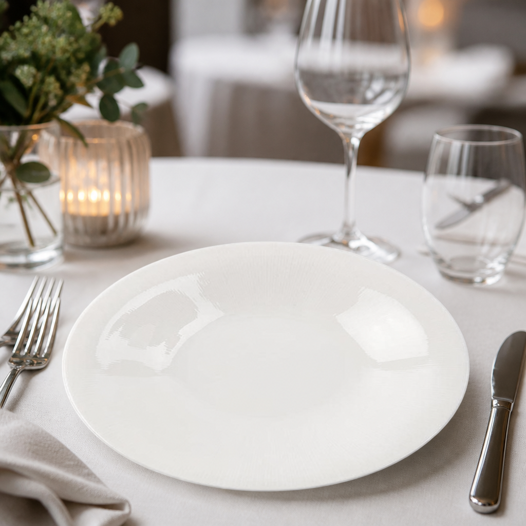 Commercial Bone China Wide Rim Bowls 235mm - 6 Pack