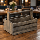 Commercial Wooden Condiment Holder Caddy - 2 Pack