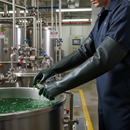 Premium Heavyweight Natural Rubber Latex Glove 24" Length for Chemical Protection