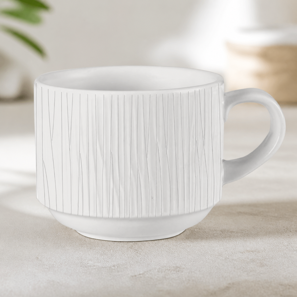Commercial Bamboo Stacking Cups 8oz for Hot Drinks 12 Pack