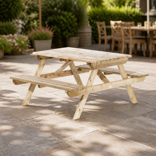4ft Commercial Picnic Table for Outdoor Spaces - Seats 4 People