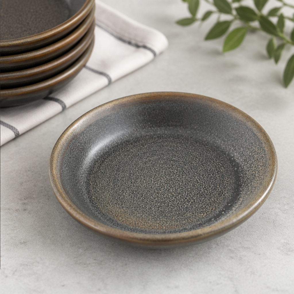 Granite Effect Vitrified Stoneware Tapas Dishes 118mm 12 Pack