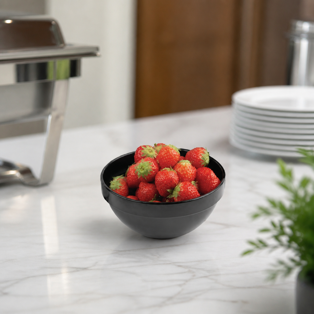 Commercial 0.5Ltr Black Melamine Bowl for Systems