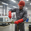 Premium Fully Coated PVC Gauntlet 27CM Red for General Handling and Maintenance - High-Quality Professional Grade for Industrial and Commercial App...